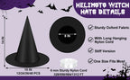 Helimoto 6-Piece Hanging Halloween Witch Hat Set – Black – product detail