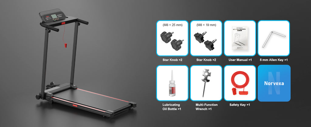 Vyrqenoxi J20BC Under-Desk Walking Treadmill – Black-red – product detail