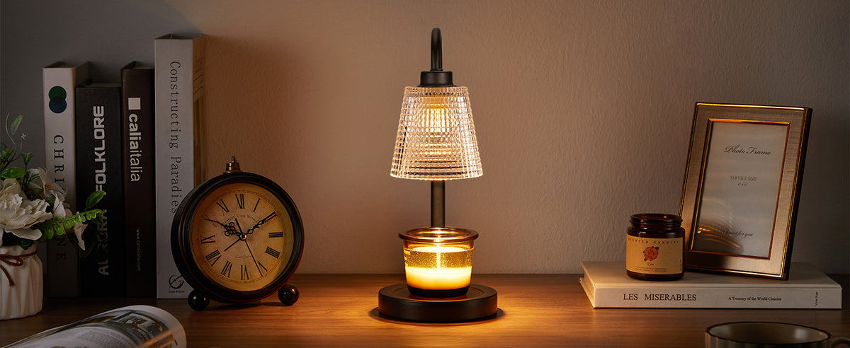 Innqoo Adjustable Candle Warmer Lamp, Black
