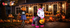 COMIN 69286 5-Foot Halloween Skeleton Unicorn Inflatable – Pink – product detail