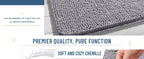 OLANLY Chenille Bath Rug, 30 × 20 Inches, Grey