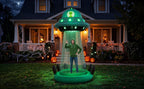 ZPISF UFO Inflatable - 001 10-Foot Halloween UFO & Cow Inflatable – 10 FT UFO Abduction – product detail