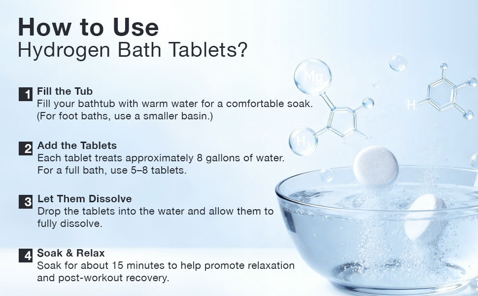 Hydrogen Bath Tablets, 90-Count