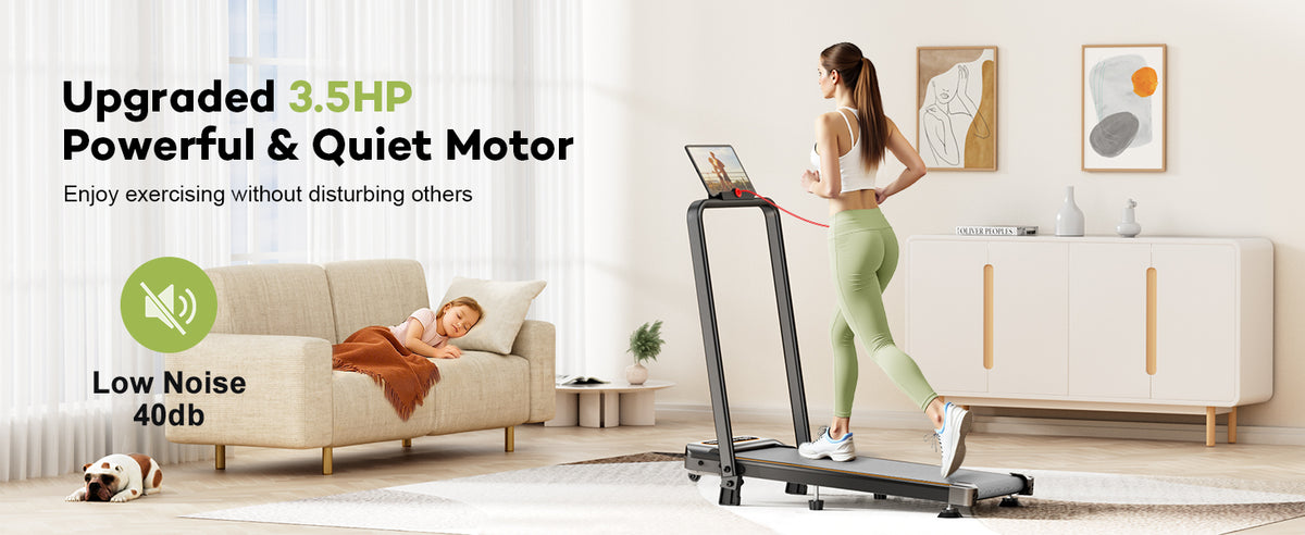 Trisomy SD-380F Under-Desk Walking Treadmill – Silver – product detail