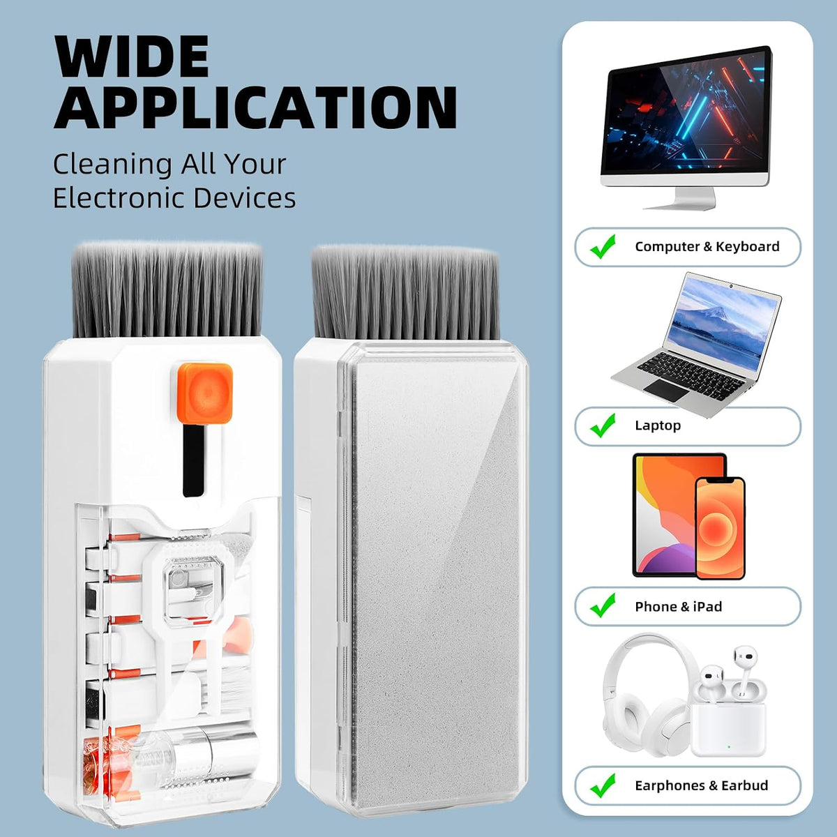 Ordilend Keyboard and Electronics Cleaning Kit, White