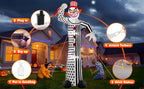 zukakii QM-WS-018 12-Foot Halloween Clown Inflatable – white – product detail