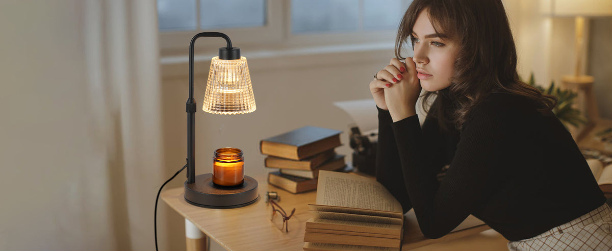 GODONLIF Adjustable Candle Warmer Lamp, Black