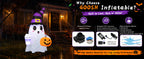GOOSH 69656 6.2-Foot Halloween Ghost & Pumpkin Inflatable – white – product detail