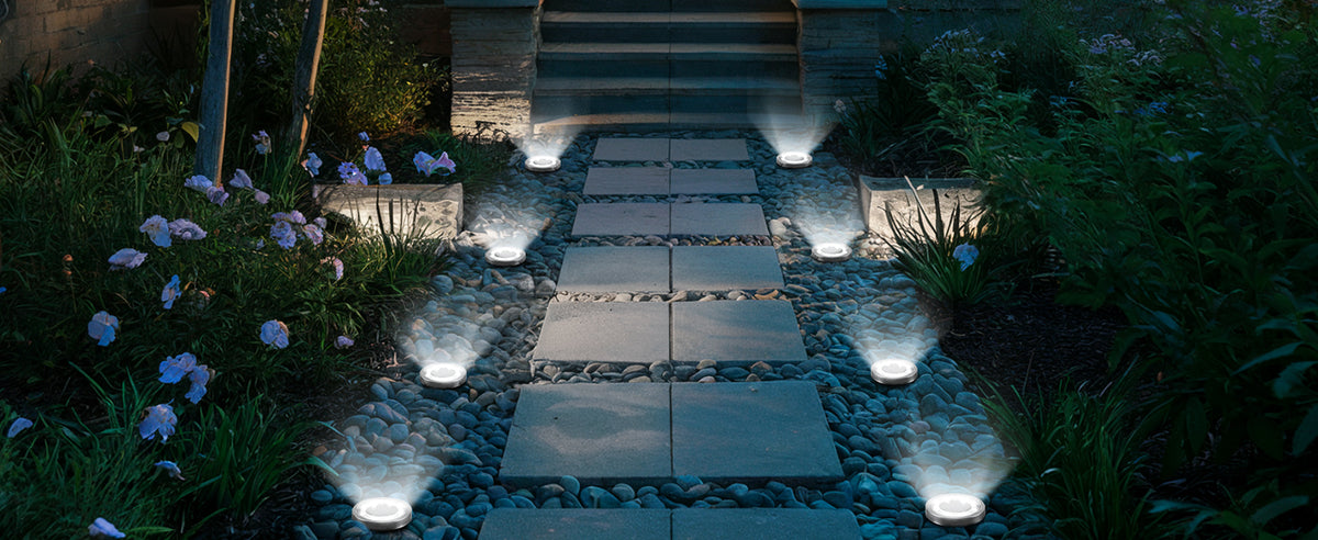 SOLPEX Solar Ground Lights, Cool White, 10-Pack