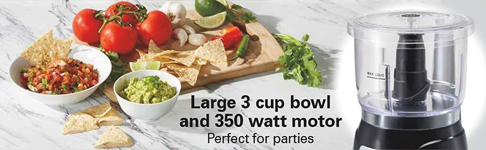 Hamilton Beach Stack-and-Press Food Chopper, 3 Cup