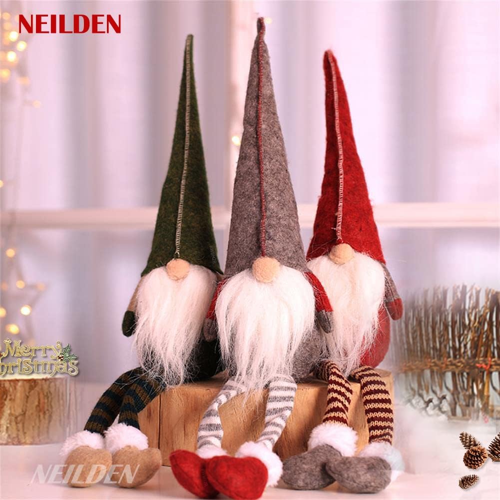 BWFY Long-Leg Christmas Decorative Dolls, Set of 3