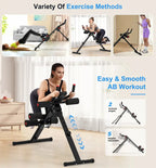 RELIFESPORTS Foldable Ab Machine with LCD Monitor and Resistance Bands - detail 9