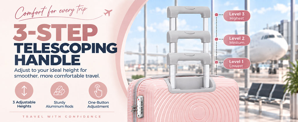 CONCEPTEN CON-LS28PP-BK Luggage Set – 5 Piece Sets (21/25/29/Db/Tb), Black – Black / 5 Piece Sets (21/25/29/Db/Tb) – product detail