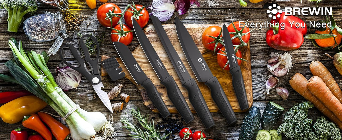 Brewin Knife and Block Set, 8 Pieces