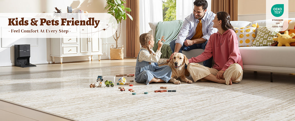Zomfy Printed Area Rug, Beige, 8 x 10 ft