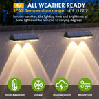 LIANGLOME Solar Fence Lights with Three White Modes, 8-Pack