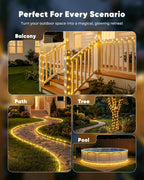 Brightown Solar Rope Lights, Warm White, 39 ft
