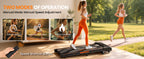 FOUSAE X Under-Desk Walking Treadmill – Black-Orange – product detail