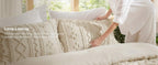 Bedsure Tufted Queen Comforter Set, 3 Pieces, Beige