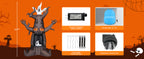 GOOSH DJ-WS-69463 9-Foot Halloween Animated Dead Tree & Ghost Inflatable – Brown – product detail