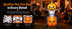 COMIN 69265 5-Foot Halloween Skull & Skeleton & Pumpkin Inflatable – Orange, Black, White – product detail
