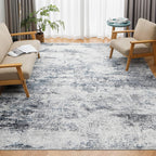 Aelenmu Abstract Area Rug, Blue/Grey, 8 x 10 ft