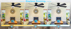 Depuley 42-Inch Ceiling Fan with Dimmable LED Light, Black