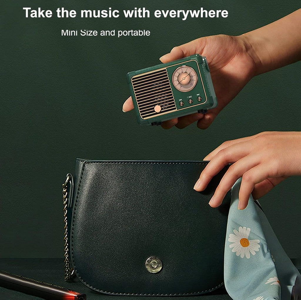 Dosmix Retro-Style Bluetooth Speaker, Green
