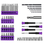 DEKOPRO 126-Piece Cordless Drill and Hand Tool Set – Purple – product detail