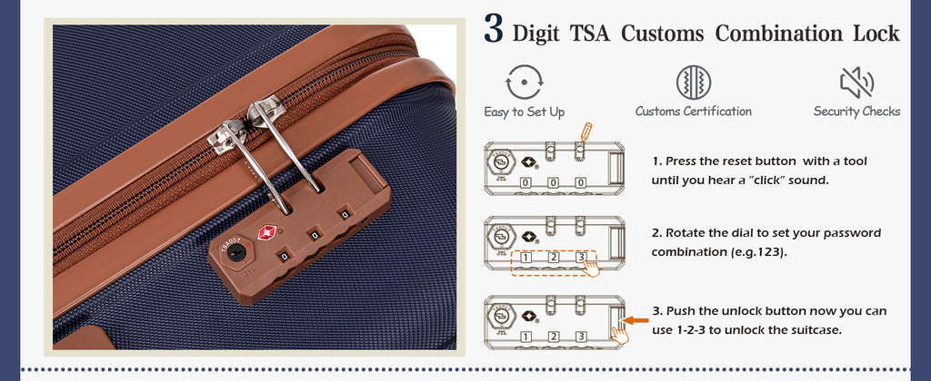 Eeeza S-3 Luggage Set – 3 Piece Sets (20/DB/TB), Purple – product detail