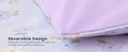 Wake In Cloud Purple Floral Full Comforter Set, 3 Pieces