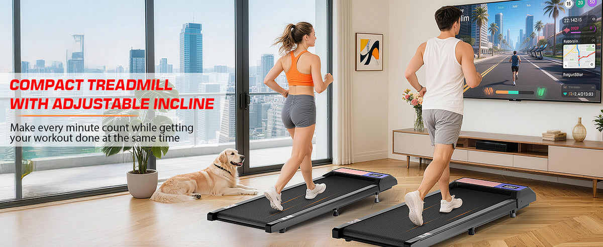 Mokirui Under-Desk Walking Treadmill – BLACK – product detail