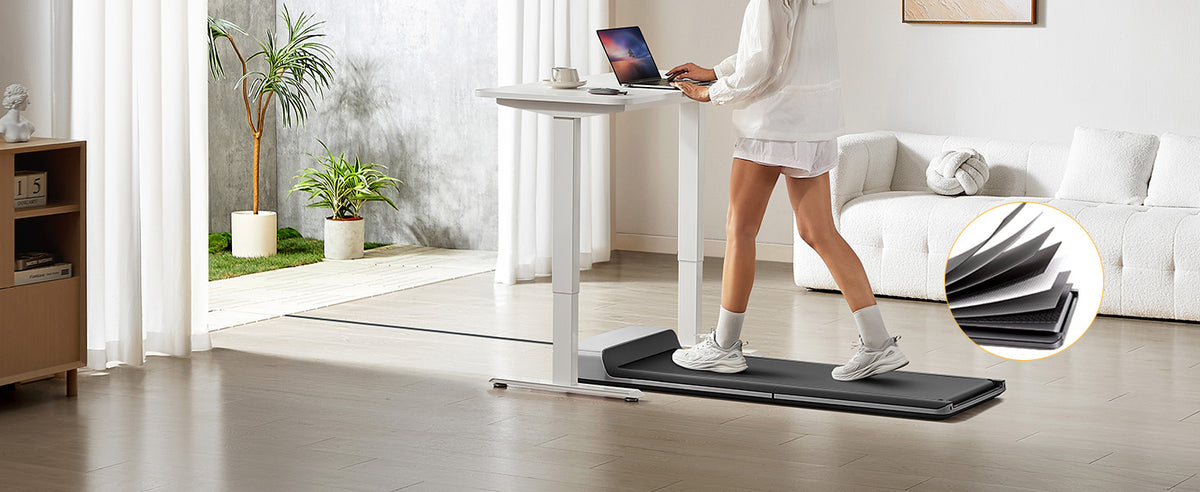 WALKINGPAD WPP1F Under-Desk Walking Treadmill – light gray – product detail