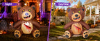 GOOSH 69729 5-Foot Halloween Teddy Bear Inflatable – Brown and Red – product detail