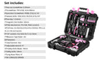 DEKOPRO 126-Piece Cordless Drill and Hand Tool Set – Pink – product detail