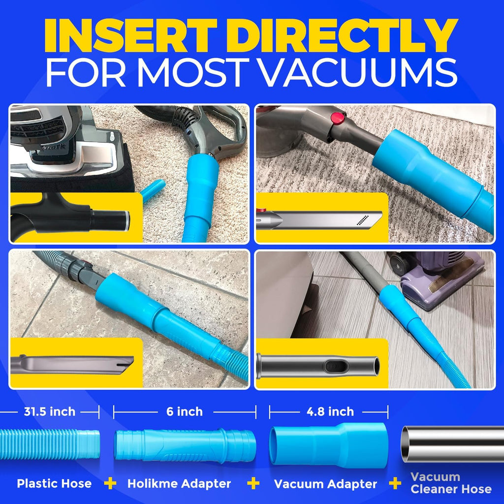 Holikme Dryer Lint Vacuum Attachment Kit, Blue