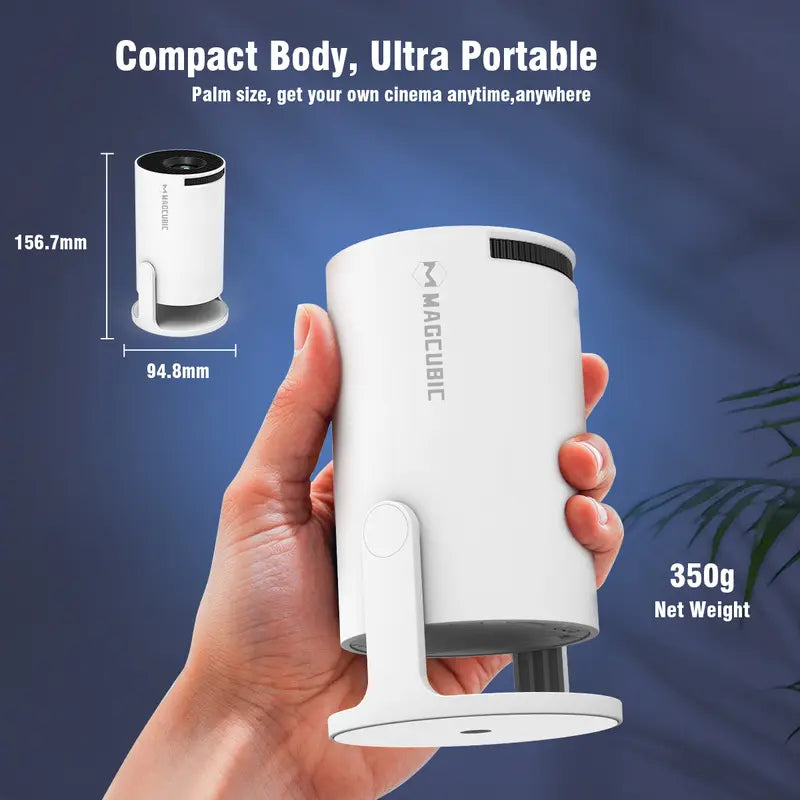 MAGCUBIC HY300Pro Portable 720p Projector, White