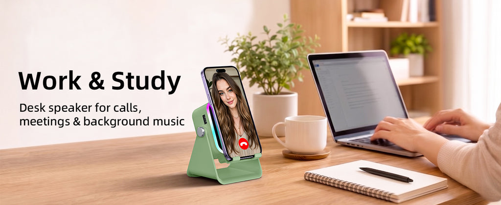 Oresoc Bluetooth and Induction Speaker Phone Stand, Green