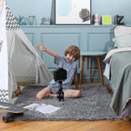 Ophanie Shag Area Rug, Grey, 4 x 6 ft