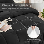 JOLLYVOGUE Queen Bedding Set, 7 Pieces, Black