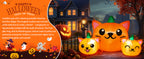 COMIN 69264 5-Foot Halloween Pumpkin & Cat Inflatable – Green, Orange – product detail