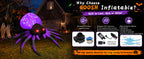 GOOSH 69087 5-Foot Halloween Spider Inflatable – 5 FT Purple – product detail