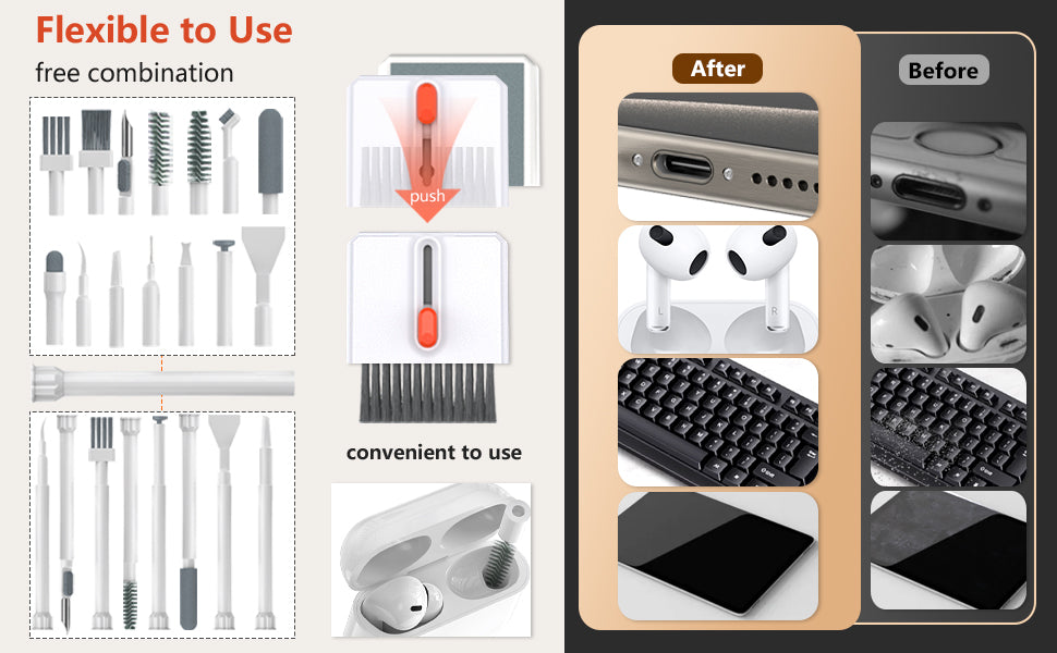 GintaXen 32-in-1 Electronics Cleaning Kit, White