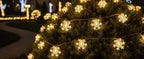 CESOF Warm White Snowflake String Lights, 20 ft