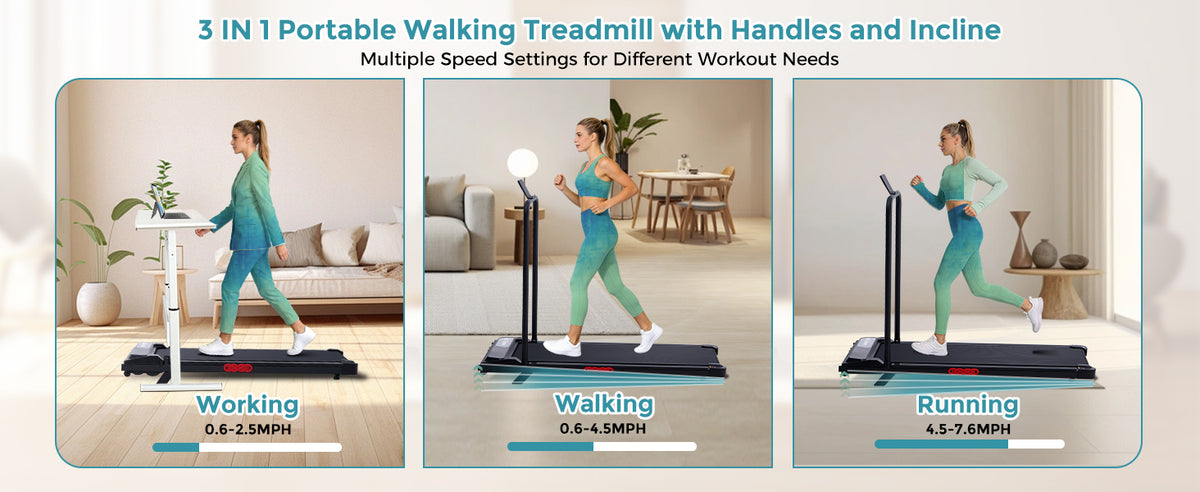 OKAYFOX V301 Under-Desk Walking Treadmill – Black X1 – product detail