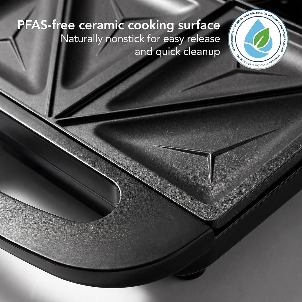 OVENTE GPS401B Electric Sandwich Maker, Black