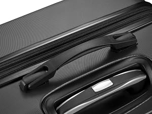YOETEY H1 Hardside Luggage Set – 3-Piece Set, Black – Black / 3-Piece Set – product detail