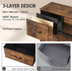 WLIVE 9-Drawer Fabric Dresser in Rustic Brown