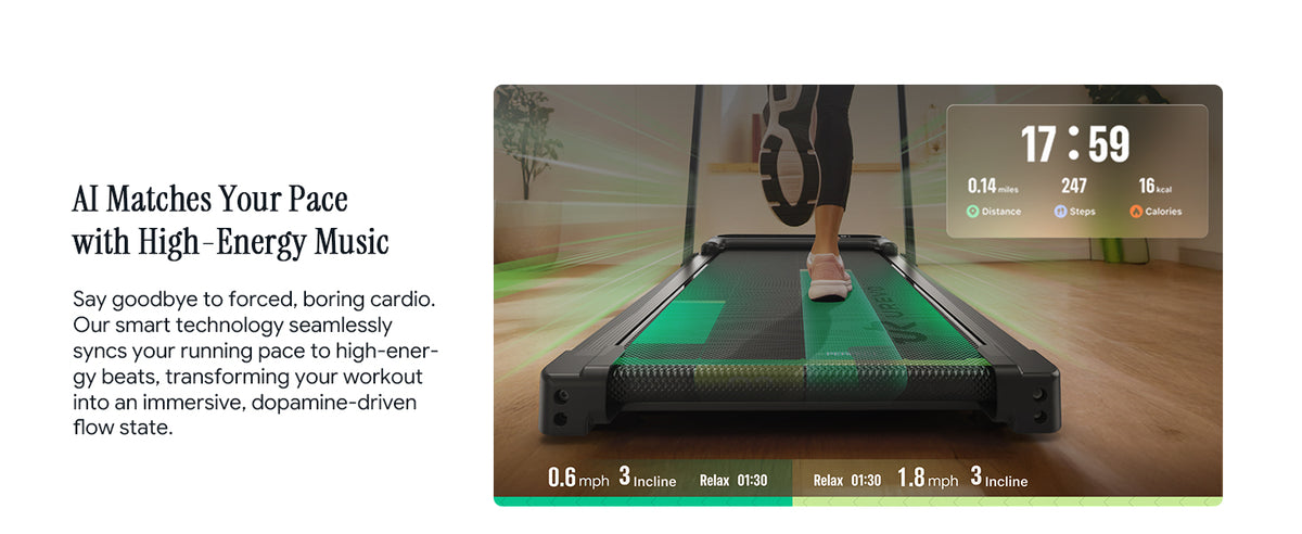 UREVO URTM059 Walking Treadmill – Black – product detail