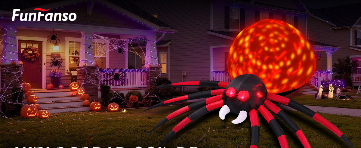 FunFanso CQUS-48 6-Foot Halloween Spider Inflatable – 6FT Spider, Colorful – 6FT Spider / Colorful – product detail